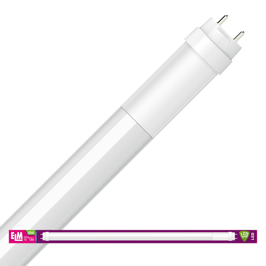 Лампа світлодіодна трубчата ELM GP10 9W G13 4000K скло